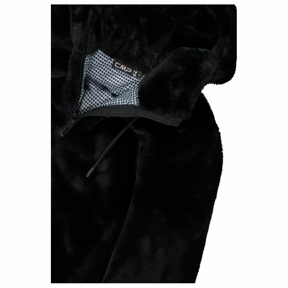 Kunstpelzjacke für Damen mit Kapuze