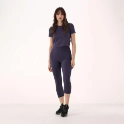 Kurzarm-Top für Damen aus Stretch-Polyamid
