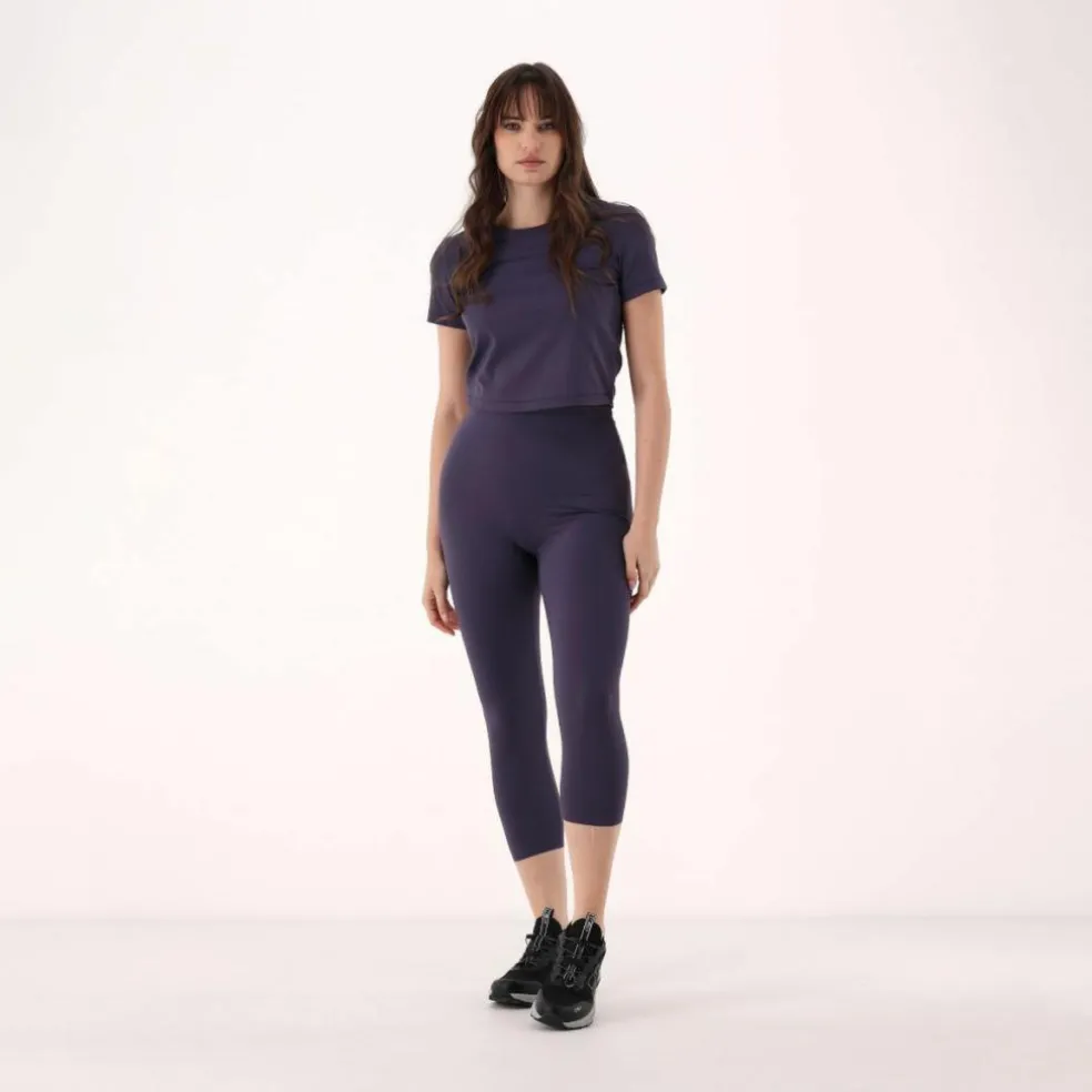 Kurzarm-Top für Damen aus Stretch-Polyamid