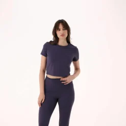 Kurzarm-Top für Damen aus Stretch-Polyamid