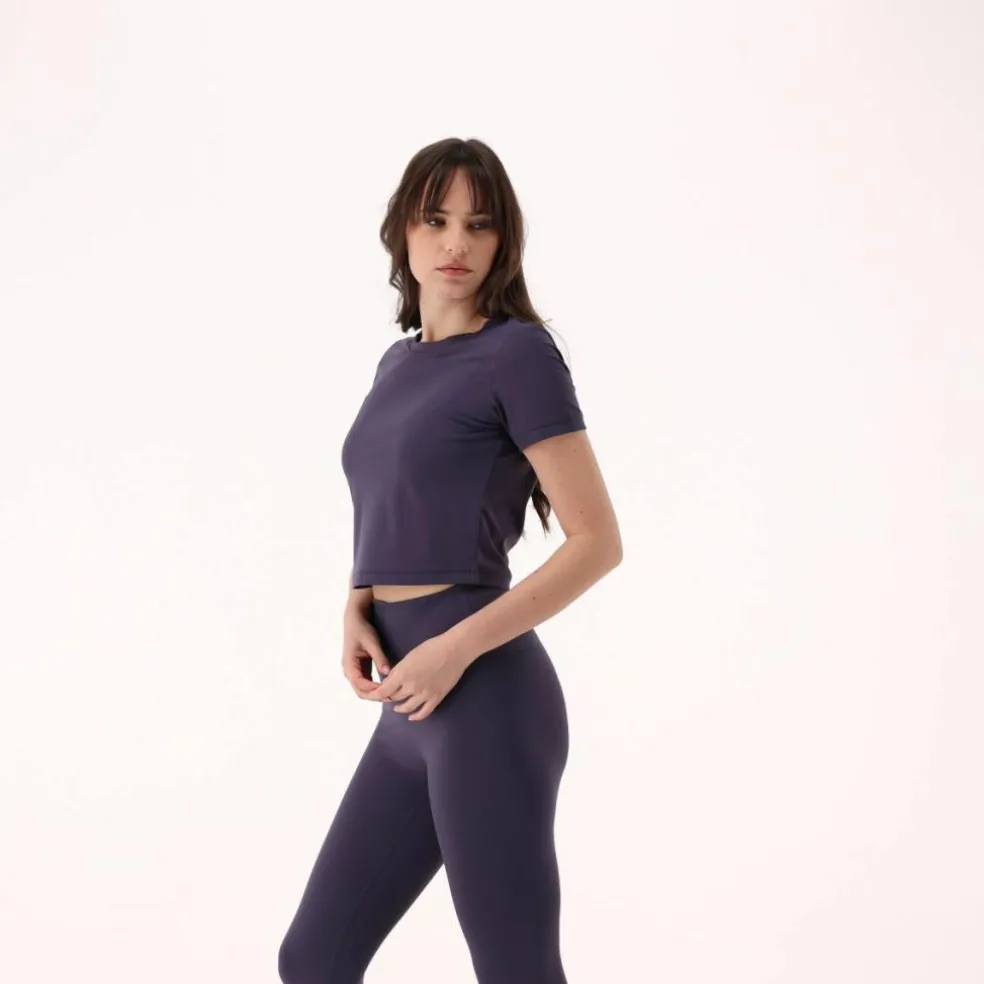 Kurzarm-Top für Damen aus Stretch-Polyamid