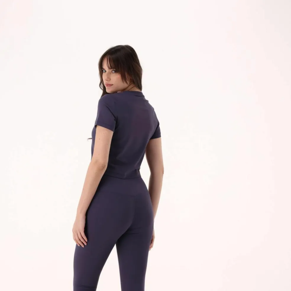 Kurzarm-Top für Damen aus Stretch-Polyamid