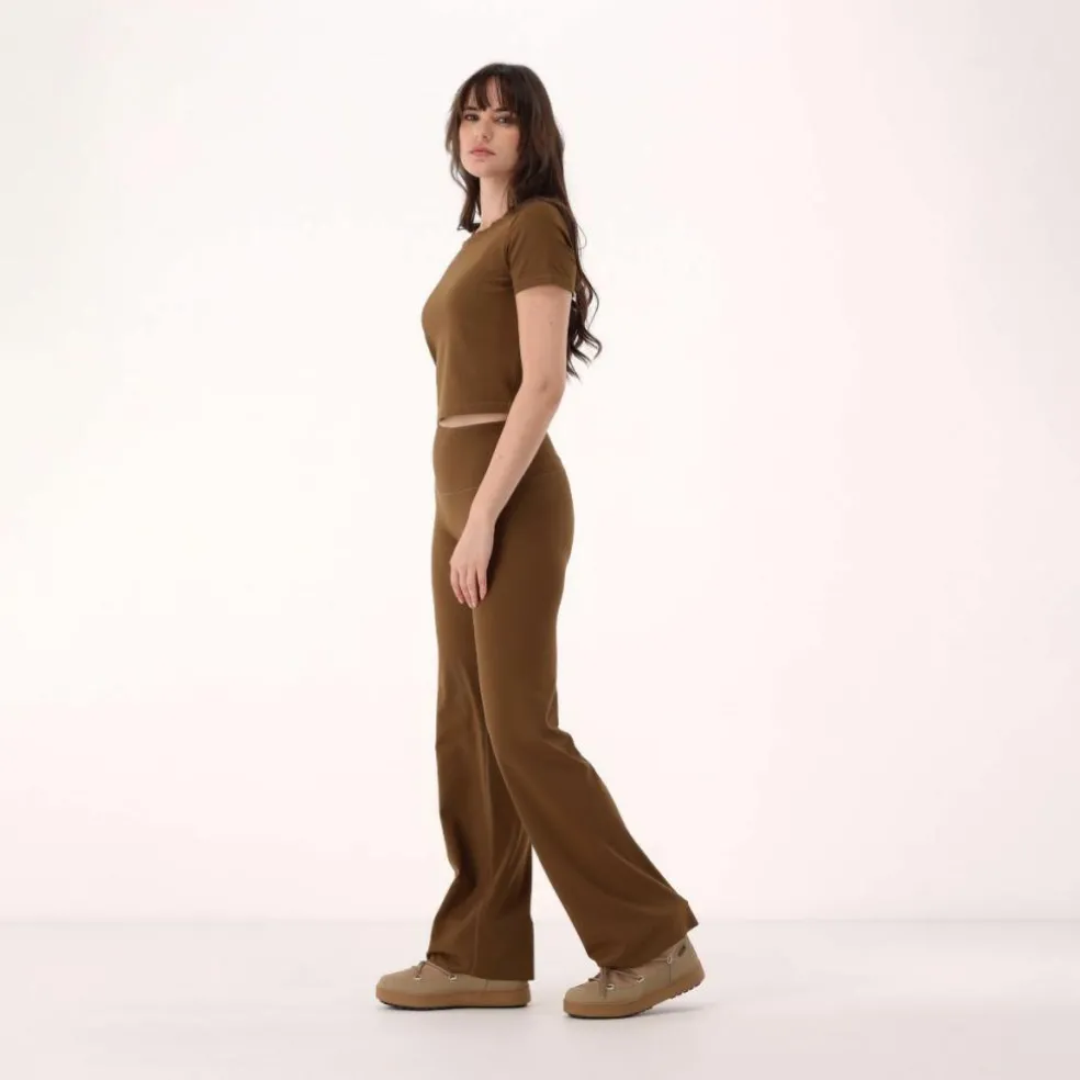 Kurzarm-Top für Damen aus Stretch-Polyamid