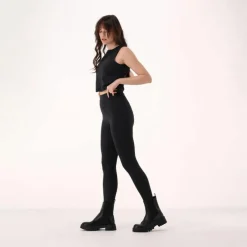 Kurzes Damen-Tanktop aus Stretch-Polyamid