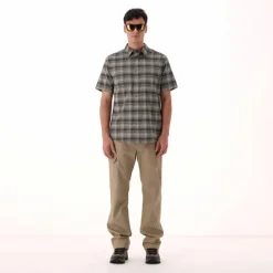 Kurzärmliges Hemd mit Karomuster für Herren