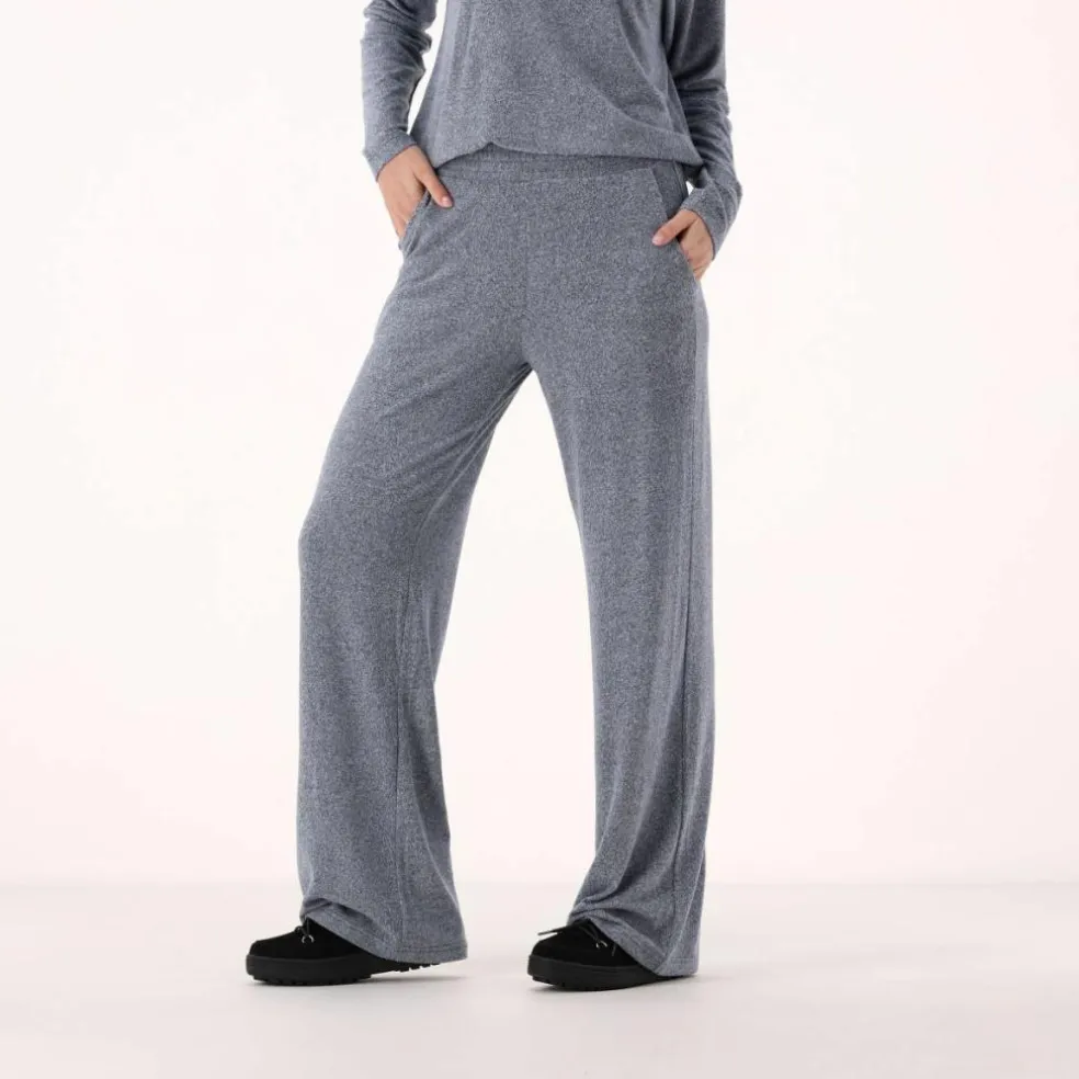 Lange Damenhose aus meliertem Jerseystoff