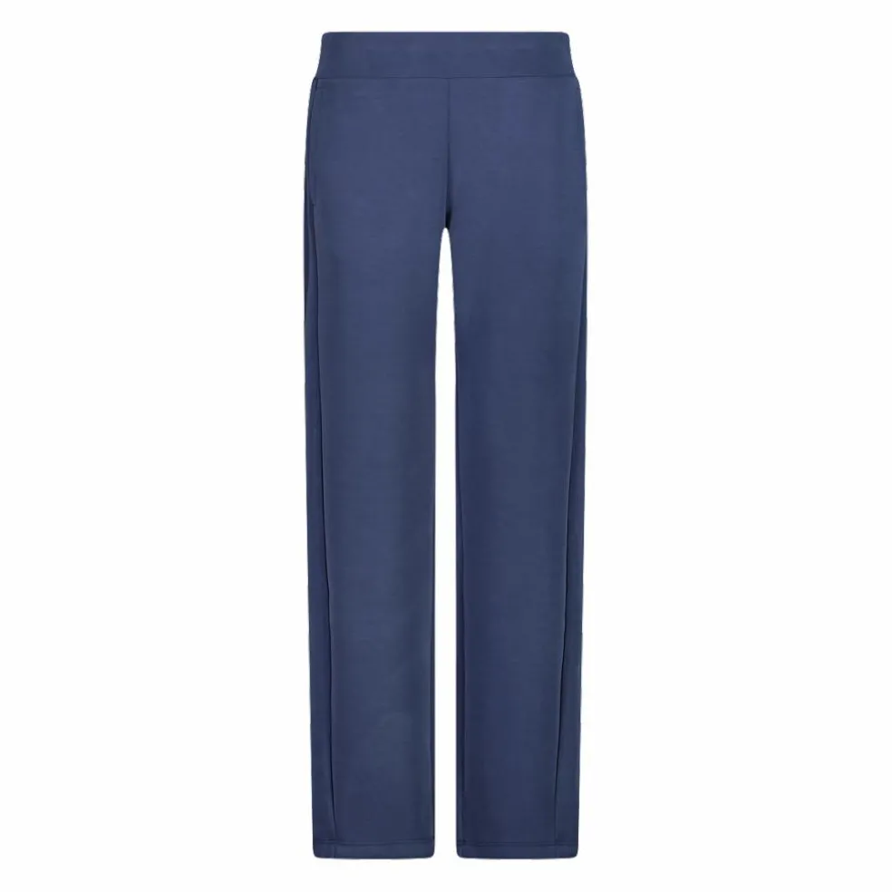 Lange Damenhosen im Regular Fit aus Modal mit matt glänzendem Finish