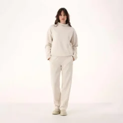 Lange Damenhosen im Regular Fit aus Modal mit matt glänzendem Finish