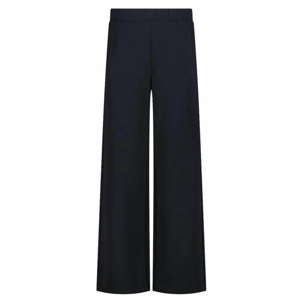 Lange Damenhosen mit weitem Bein aus Modal mit matt glänzendem Finish