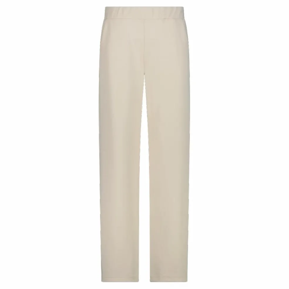 Lange Damenhosen mit weitem Bein aus Modal mit matt glänzendem Finish