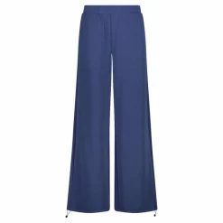 Lange Damenhosen mit weitem Bein aus Modal mit matt glänzendem Finish