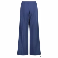 Lange Damenhosen mit weitem Bein aus Modal mit matt glänzendem Finish