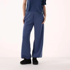 Lange Damenhosen mit weitem Bein aus Modal mit matt glänzendem Finish