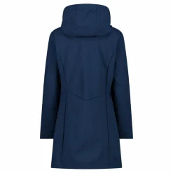 Lange Damenjacke aus Softshell