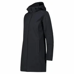 Lange Damenjacke aus Softshell