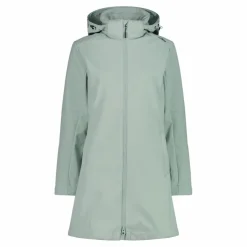 Lange Damenjacke aus Softshell