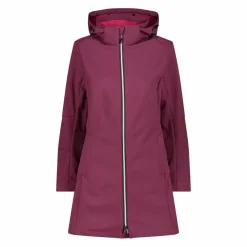 Lange Damenjacke aus Softshell