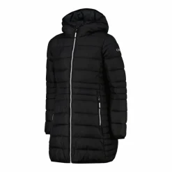 Lange Daunenjacke für Mädchen mit Taftkapuze