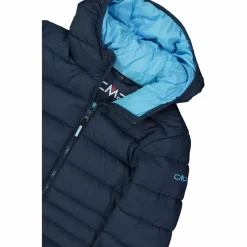 Lange Daunenjacke für Mädchen mit Taftkapuze