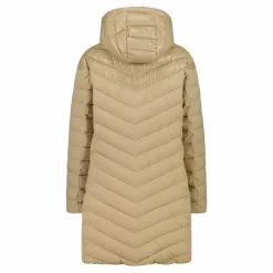 Lange einfarbige Daunenjacke Sorona® Aura für Damen