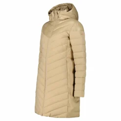 Lange einfarbige Daunenjacke Sorona® Aura für Damen