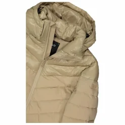 Lange einfarbige Daunenjacke Sorona® Aura für Damen