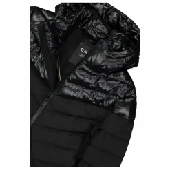 Lange einfarbige Daunenjacke Sorona® Aura für Damen