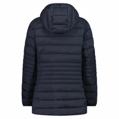 Lange einfarbige Daunenjacke Sorona® Aura für Damen