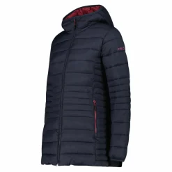 Lange einfarbige Daunenjacke Sorona® Aura für Damen