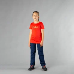 Mädchen Basic-T-Shirt mit Rundausschnitt