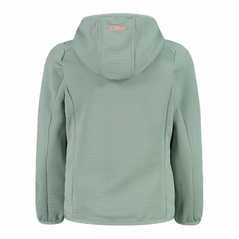 Mädchen Fleece mit durchgehendem Reißverschluss und Kapuze