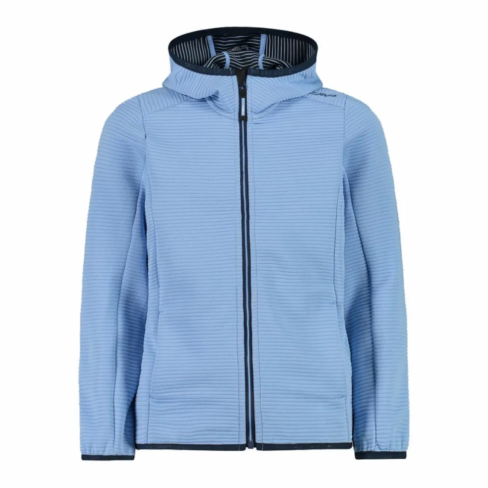 Mädchen Fleece mit durchgehendem Reißverschluss und Kapuze