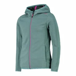 Mädchen Fleece mit durchgehendem Reißverschluss und Kapuze