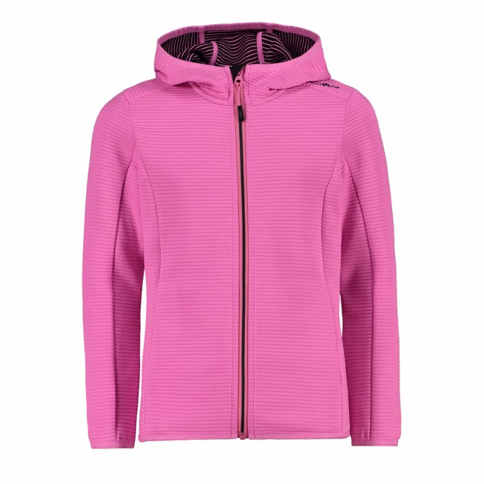 Mädchen Fleece mit durchgehendem Reißverschluss und Kapuze