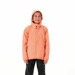 Mädchen Micro gemusterte packable Regenjacke