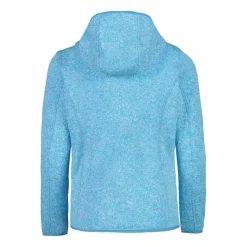 Mädchen schweres Fleecejacke Knit-Tech in melierter Optik mit Kapuze