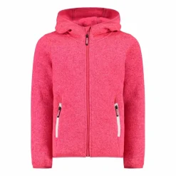 Mädchen schweres Fleecejacke Knit-Tech in melierter Optik mit Kapuze