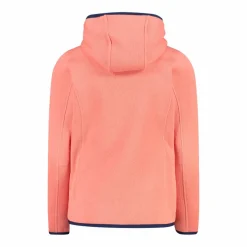 Mädchen schweres Fleecejacke Knit-Tech in melierter Optik mit Kapuze