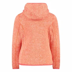 Mädchen schweres Fleecejacke Knit-Tech in melierter Optik mit Kapuze