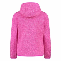 Mädchen schweres Fleecejacke Knit-Tech in melierter Optik mit Kapuze