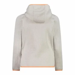 Mädchen schweres Fleecejacke Knit-Tech in melierter Optik mit Kapuze