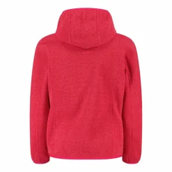 Mädchen schweres Fleecejacke Knit-Tech in melierter Optik mit Kapuze