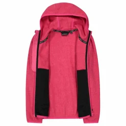 Mädchen schweres Fleecejacke Knit-Tech in melierter Optik mit Kapuze