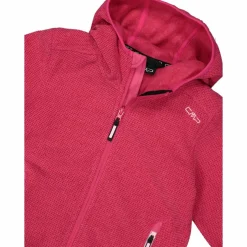 Mädchen schweres Fleecejacke Knit-Tech in melierter Optik mit Kapuze