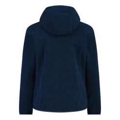 Mädchen schweres Fleecejacke Knit-Tech in melierter Optik mit Kapuze