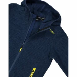 Mädchen schweres Fleecejacke Knit-Tech in melierter Optik mit Kapuze