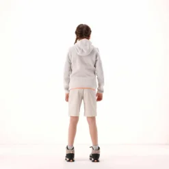 Mädchen schweres Fleecejacke Knit-Tech in melierter Optik mit Kapuze