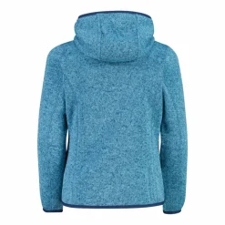 Mädchen schweres Fleecejacke Knit-Tech in melierter Optik mit Kapuze