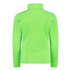 Mädchen Stretch Performance Stehkragenshirt mit kurzem Reißverschluss