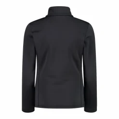 Mädchen Stretch Performance Stehkragenshirt mit kurzem Reißverschluss